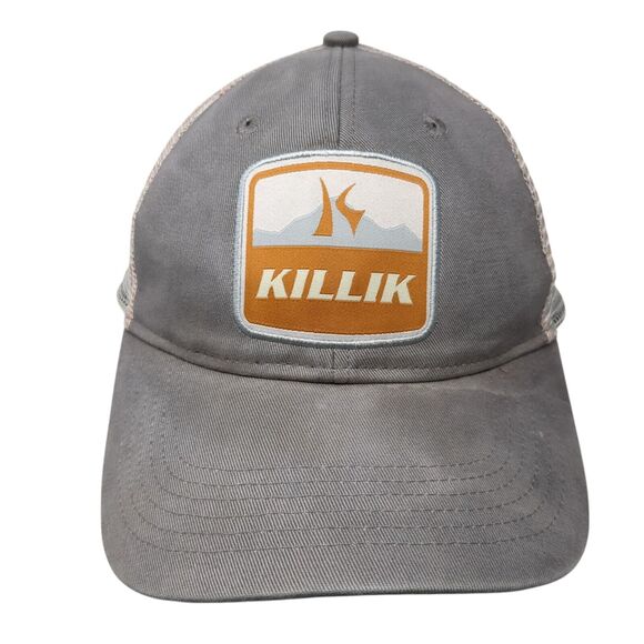 Killik Patch Snapback Mesh Back Trucker Hat Gray One Size Adjustable - Picture 1 of 8